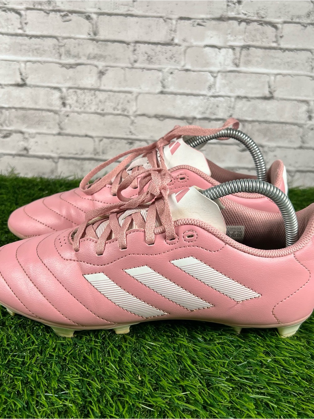Adidas Goletto VIII FG Mens Size 8 Pink White Running Leather Soccer Cleats